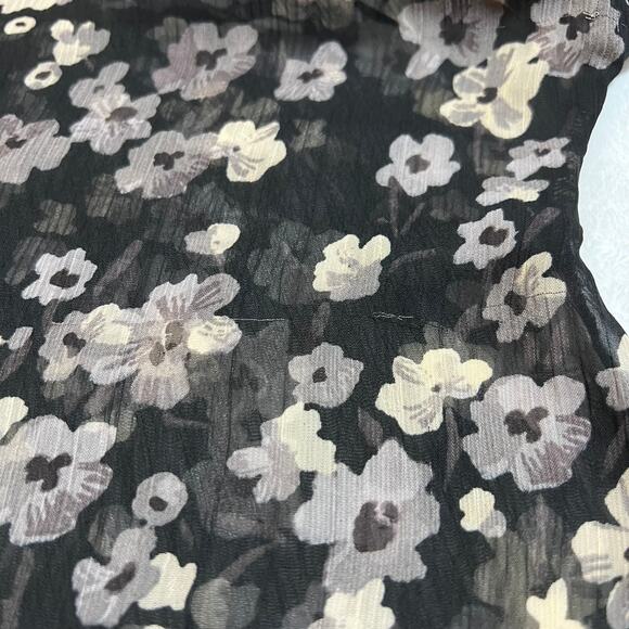 Xhilaration Floral Print Semi Sheer Open Front Kimono Size Medium Lightweight - Picture 8 of 9